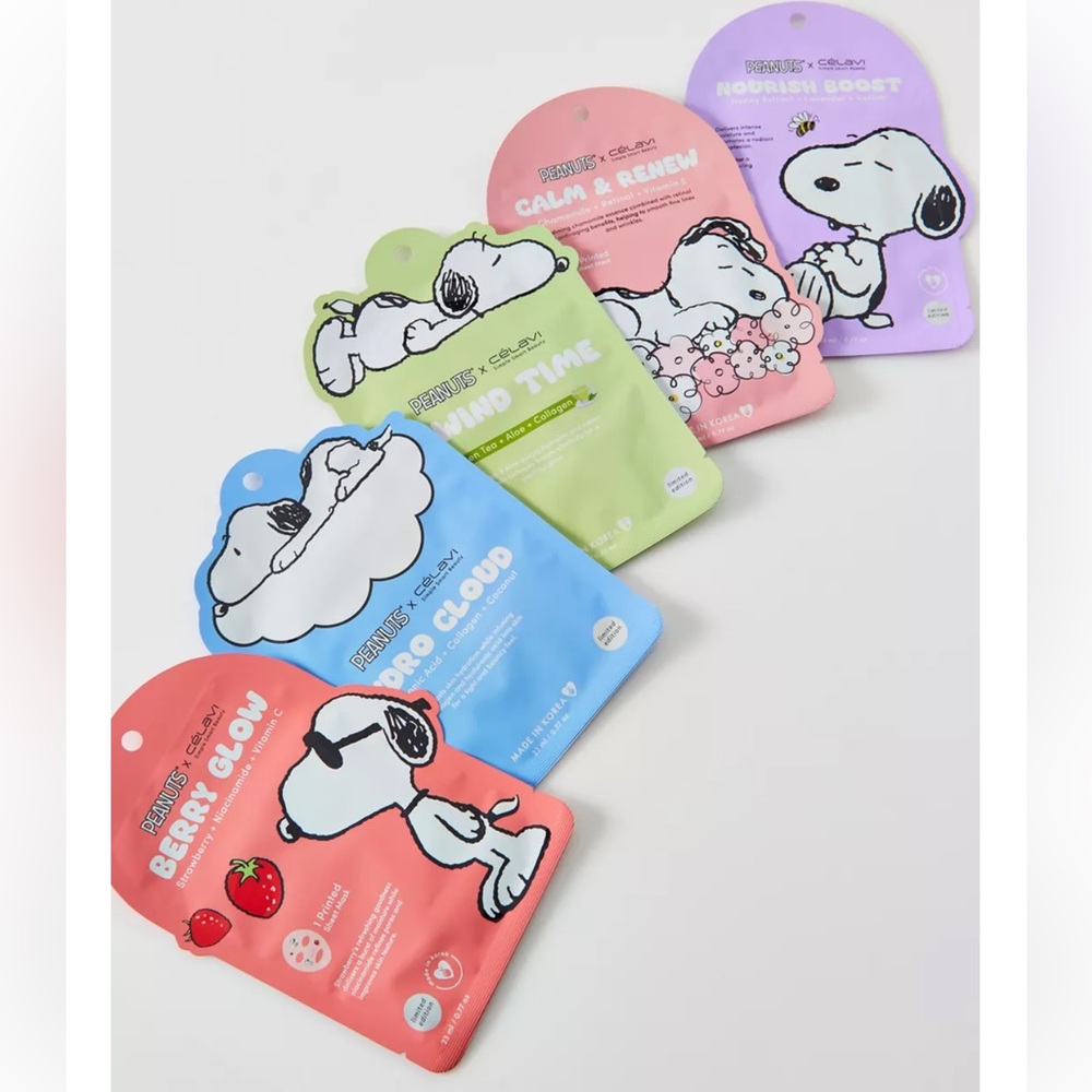 🐶 Célavi X Peanuts Snoopy Facial Sheet Mask 🐶 NWT 🐶